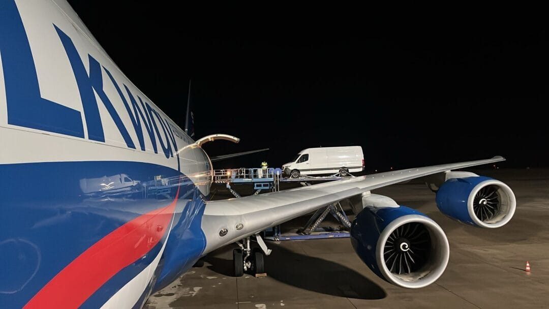 Silk Way West Airlines transports Mercedes‑Benz Sprinters on Boeing 747 Freighter