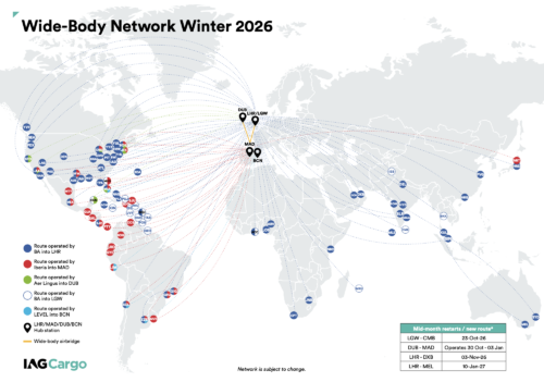 IAG cCargo Network Map